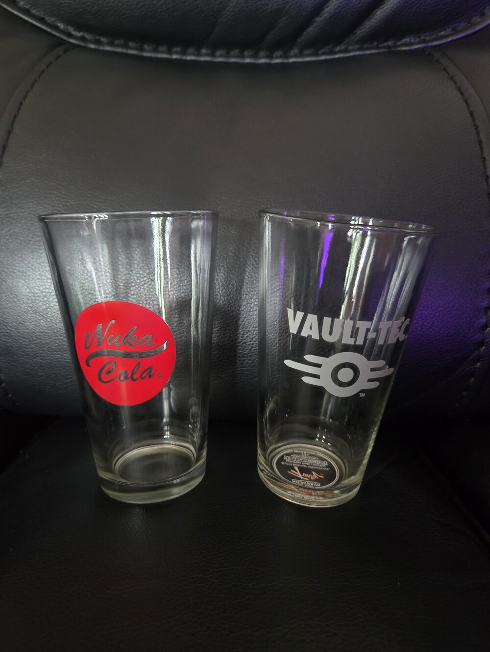 Bethesda Fallout Nuka Cola and Vault Tec Pint Glasses